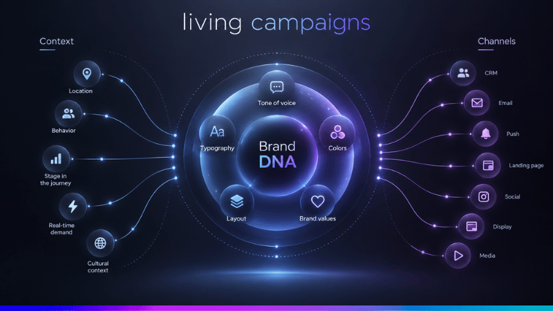 personalizacao com IA live branding sistema